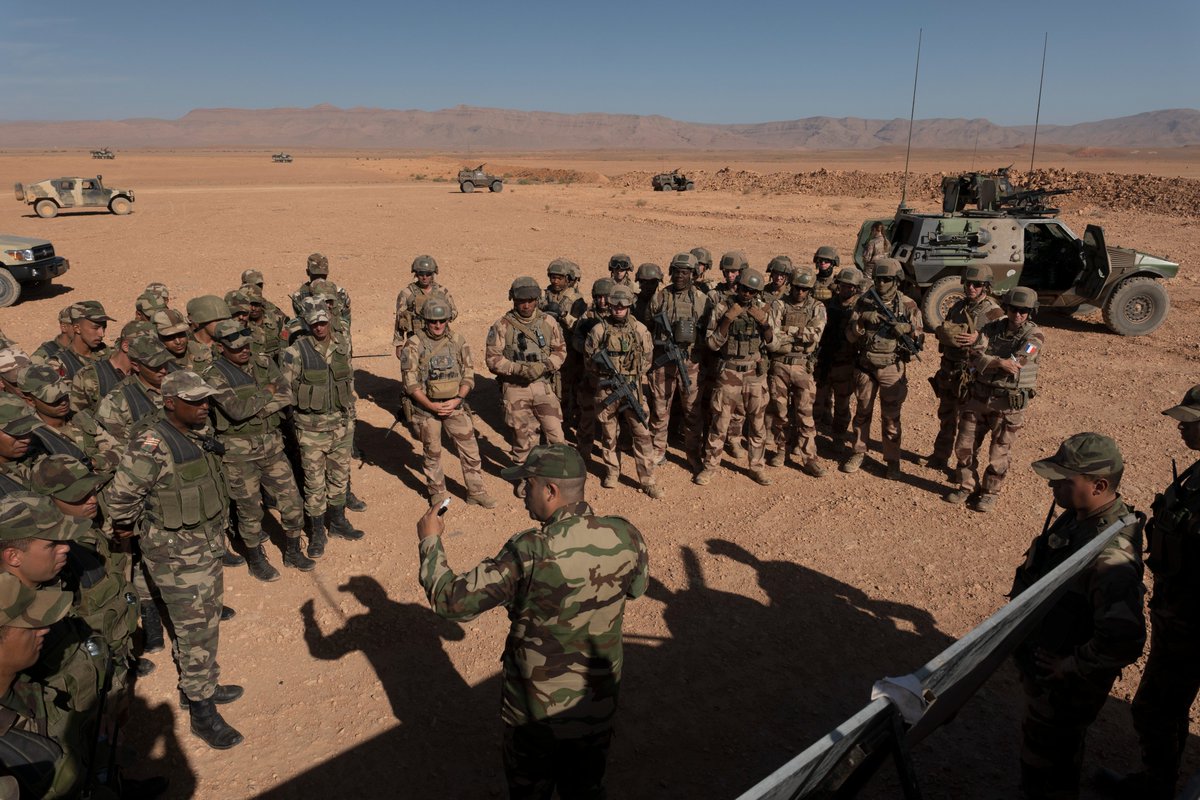 Chars Abrams et Gazelle 🇲🇦 Tigre et NH90 🇫🇷 dans les reliefs exigeants de l’Atlas marocain.

L'exercice d’aérocombat Chergui 2025 a tenu toutes ses promesses : haute intensité en milieu désertique et renforcement de l'interopérabilité avec les <a href="/FAR_Maroc_/">FAR-Maroc</a>

defense.gouv.fr/terre/actualit…