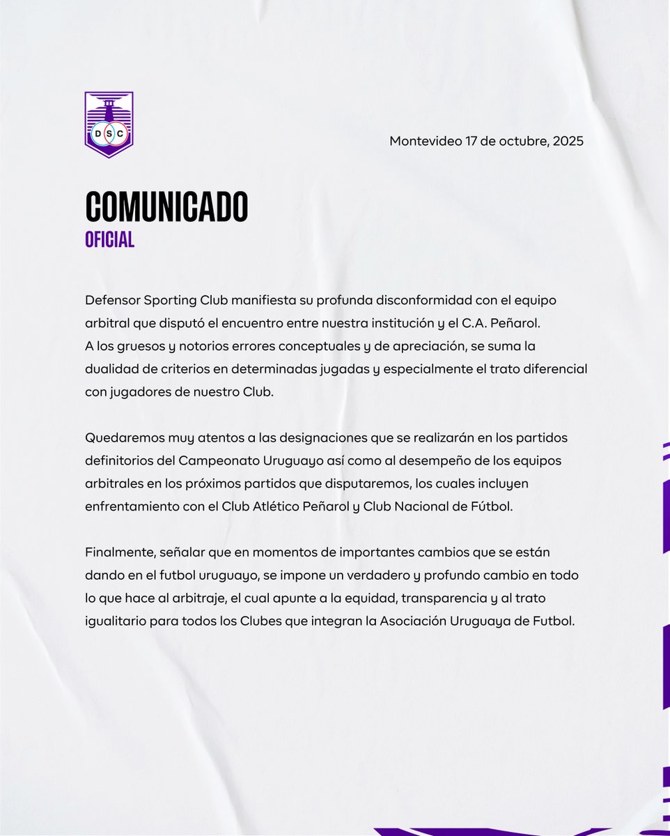 Comunicado oficial 📋