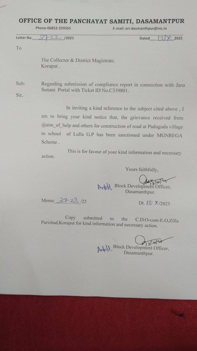 Collector & DM, Koraput tweet media