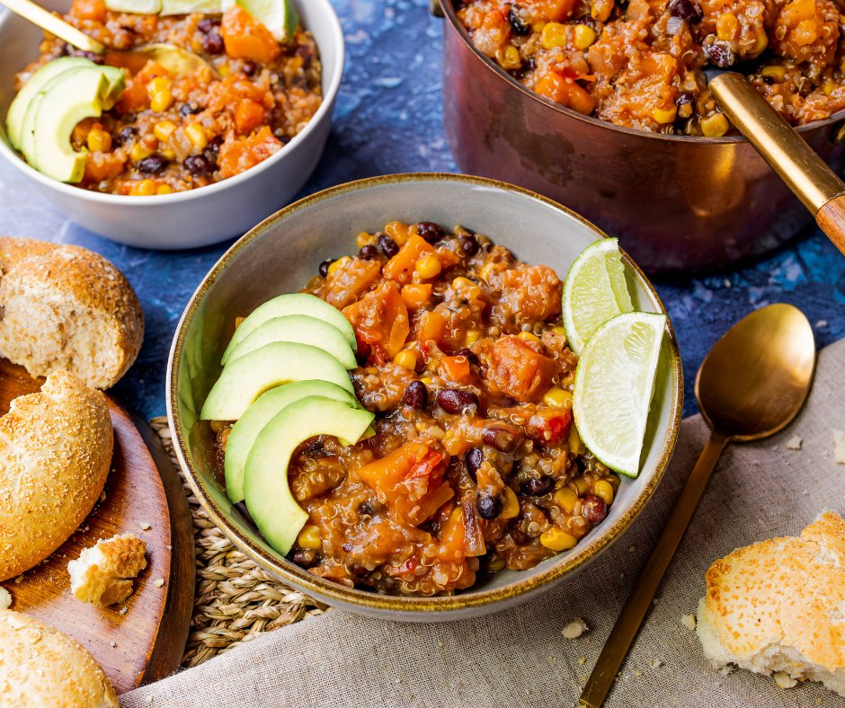 Stew season isn’t just for meaty dishes🌱

If you’re looking to maintain wellness through the colder months, this plant-based stew is perfect 🥘🍂 

Get the recipe for our Black Bean, Quinoa &amp; Sweet Potato Stew: gordonrhodes.co.uk/recipe/black-b…

#glutenfree #vegan #gf #slowcooker