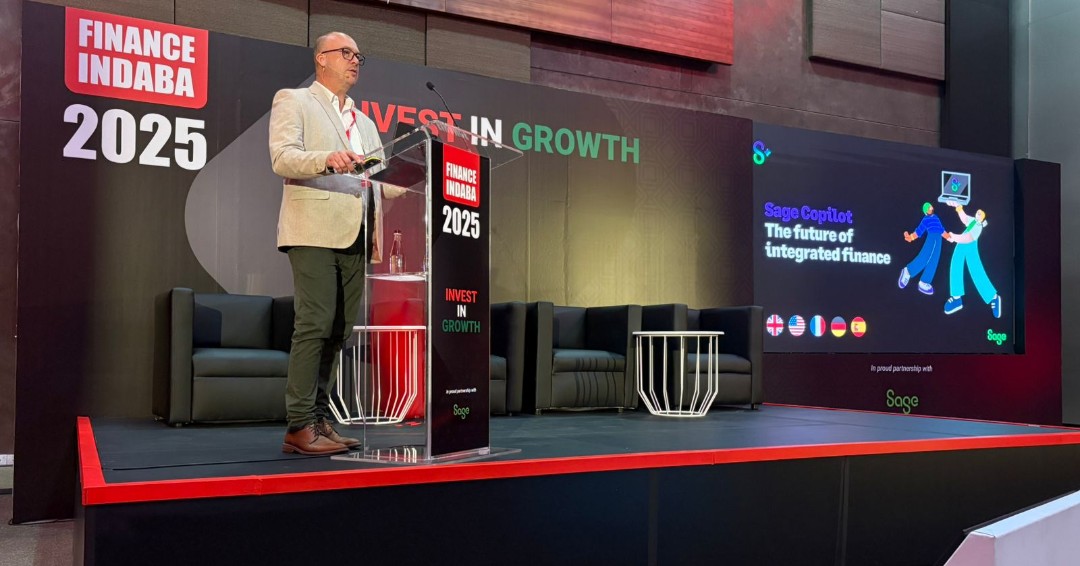 SageGroupZA's tweet image. The CFO’s role is evolving.
Sage’s Jordaan Burger shared how to lead with agility at #FinanceIndaba2025.
Smarter finance. Less admin. That’s Sage.
#ThatsSage #SageIntacct