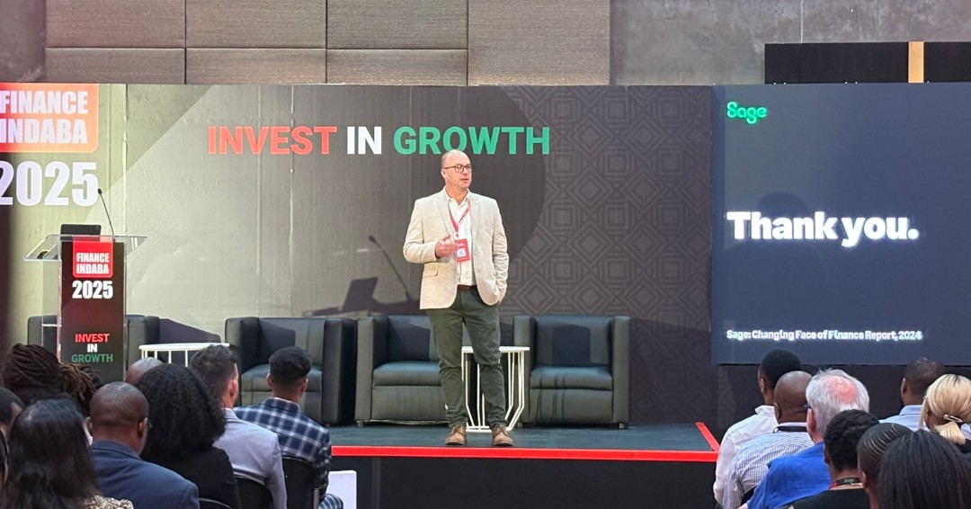 SageGroupZA's tweet image. The CFO’s role is evolving.
Sage’s Jordaan Burger shared how to lead with agility at #FinanceIndaba2025.
Smarter finance. Less admin. That’s Sage.
#ThatsSage #SageIntacct