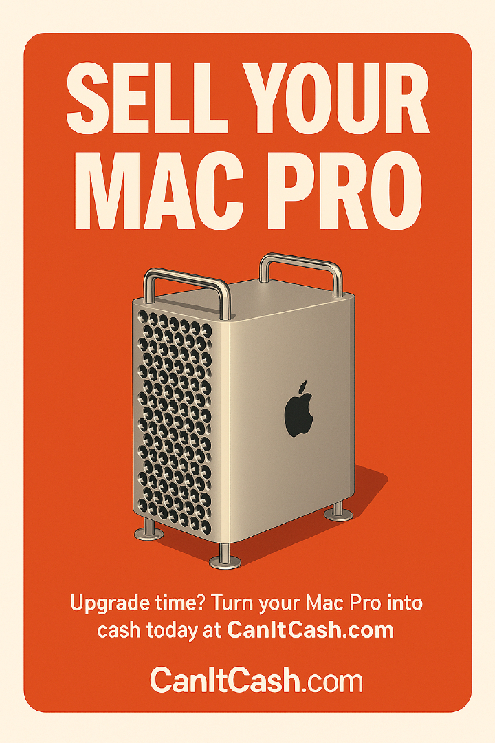 canitcash's tweet image. Your Mac Pro is a beast — but if it’s time to upgrade, make it pay for itself.
Get a free instant quote at CanItCash.com, with 📦 free shipping and 💵 24-hour payouts.
Simple. Secure. Built for pros like you.

#CanItCash #SellMacPro #SellElectronics #CashForTech