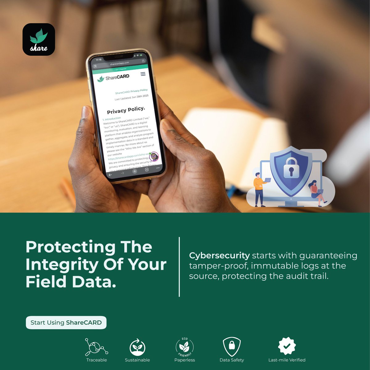 sharecard_app's tweet image. 𝗣𝗿𝗼𝘁𝗲𝗰𝘁𝗶𝗻𝗴 𝘁𝗵𝗲 𝗶𝗻𝘁𝗲𝗴𝗿𝗶𝘁𝘆 𝗼𝗳 𝘆𝗼𝘂𝗿 𝗳𝗶𝗲𝗹𝗱 𝗱𝗮𝘁𝗮
Cybersecurity starts with guaranteeing tamper-proof, immutable logs at the source, protecting the audit trail.
#CybersecurityAwarenessMonth #DataIntegrity #ImmutableData