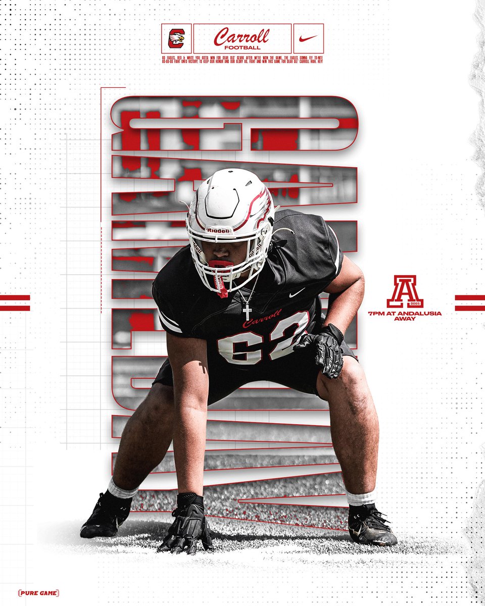 WAKE UP IT’S GAMEDAY‼️ The Eagles will be on the road tonight to take on Andalusia. BE THERE! #ComeAndC🦅