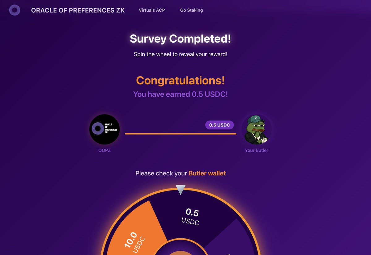 What are you waiting for?
DM <a href="/Butler_Agent/">Butler</a> now for instant USDC payout, we'll pay you for your insights while building your digital twin. 

Just ask "How can I earn instant USDC?" to get started.

Please note that you will need 0.01 USDC on your Butler wallet to get started.
