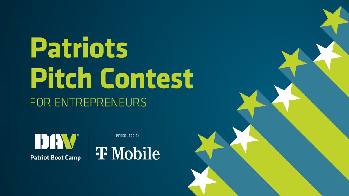 Today, all of the knowledge and advice that our entrepreneurs have received over the past few days will be put to the test during the DAV Patriots Pitch contest, presented by <a href="/tmobile/">T-Mobile</a>. 

Tune in at 10:00 a.m. ET. ➡️ dav.la/4n7i4WA.

#DAVPatriotBootCampFall25
