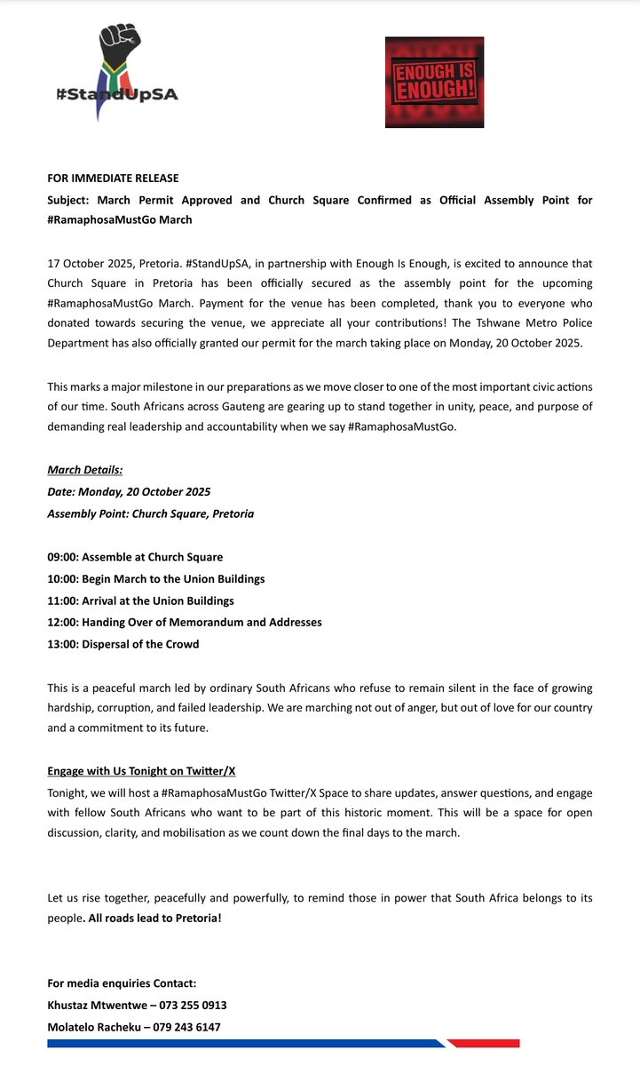 #StandUpSA🇿🇦 tweet media