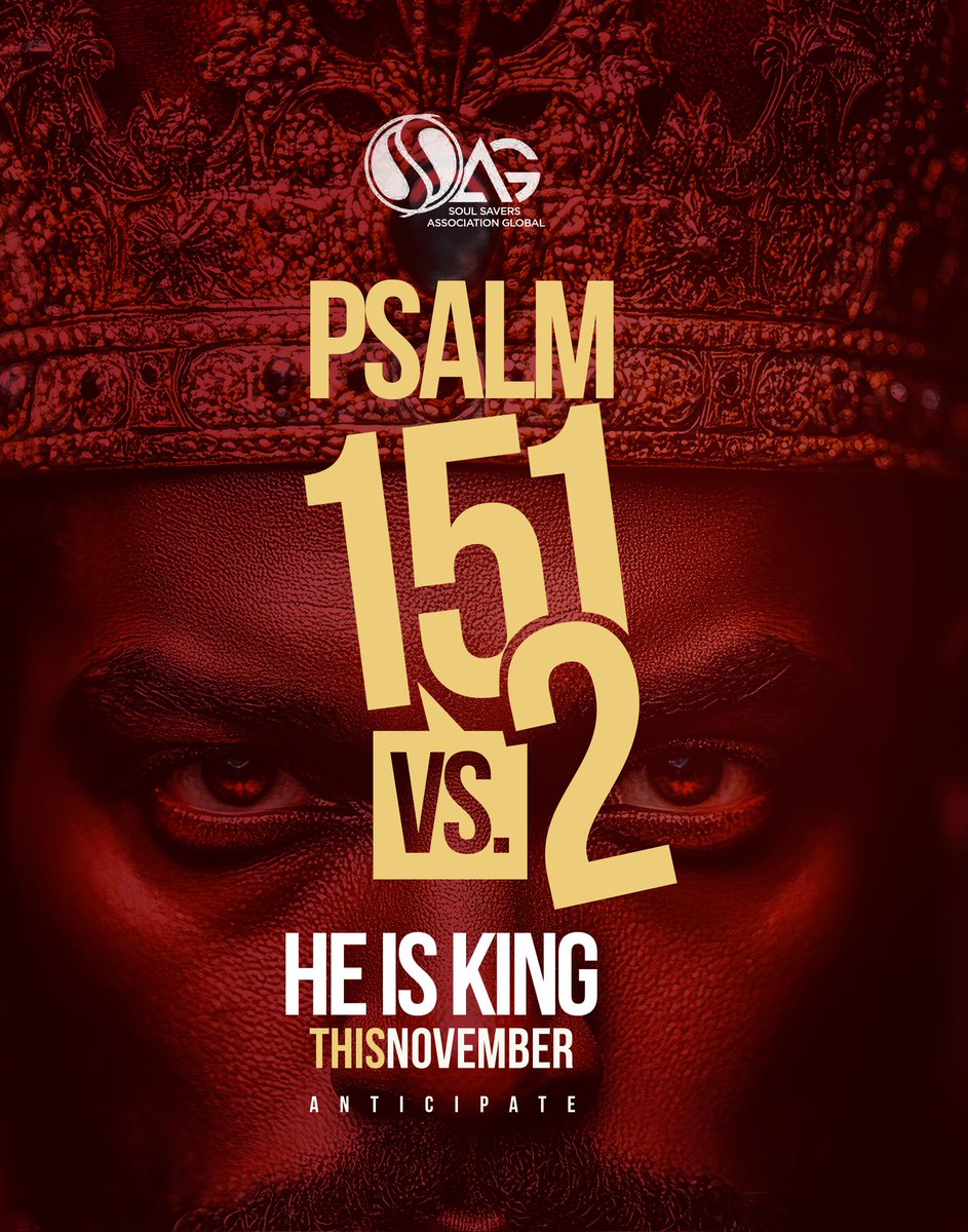 ssaginc_gh's tweet photo. π He reigns beyond verses written.
A new chapter unfolds - Psalm 151 vs. 2
π₯ He Is King β This November
#SSAG #Psalm151vs2 #HeIsKing #Anticipate https://t.co/zABfkEnyIP