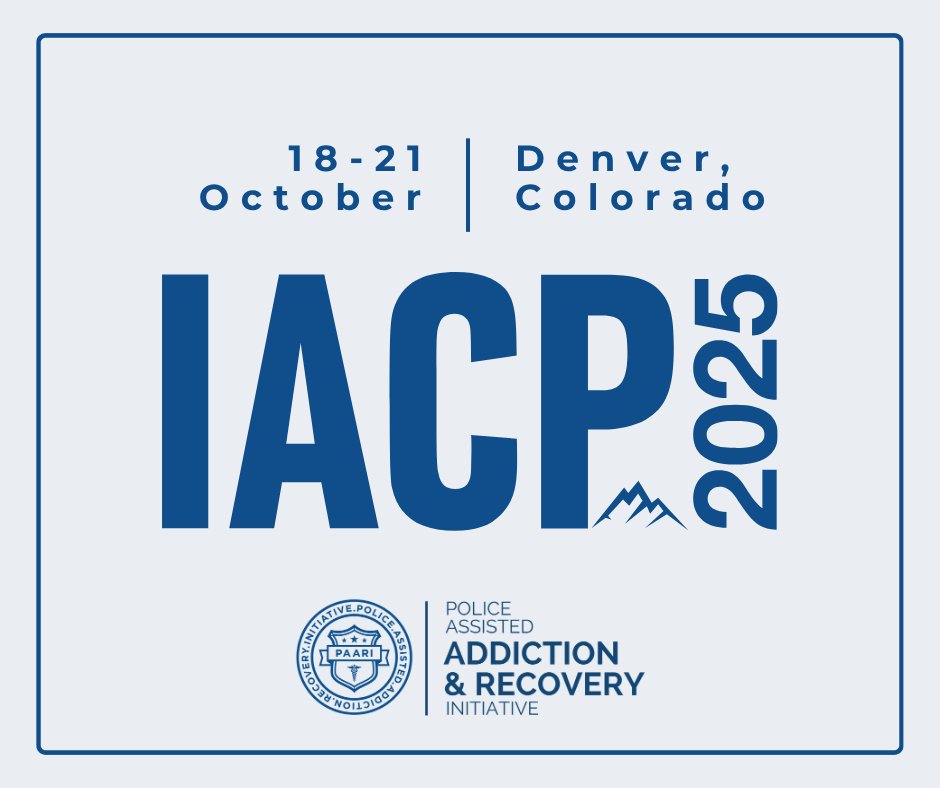 PaariUSA's tweet image. PAARI is heading to IACP 2025 in Denver, Colorado, October 18–21!

If you’ll be there, come find us and say hi. We’d love to meet you and talk about how we can work together to create pathways to recovery! 💙

#PAARI #IACP2025 #Deflection #Diversion #Recovery #LawEnforcement