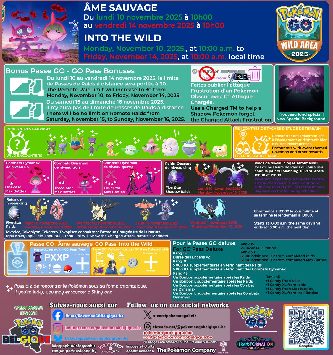 #pokemongobelgique #pokemon #pokemongo
#pokemongoapp #pokemongoappfr
#pokemongofr #pokemonfr #PokémonGoBelgique
#PokémonGoBelgium #PokemonGO #Pokémon
#PokemonGOBelgique #TalesOfTransformation #niantic #Scopely #GOWildArea