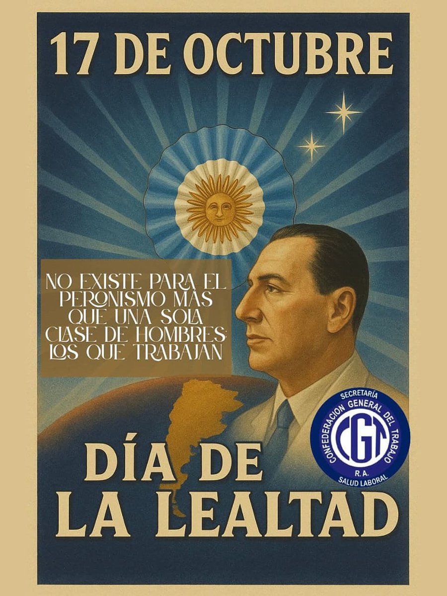 ✌🏻Día de la Lealtad✌🏻

El 17 de Octubre nos recuerda que los derechos laborales, la salud en el trabajo y la justicia social fueron y son conquistas del movimiento obrero unido. 

instagram.com/p/DP6NK0bDQv0/…