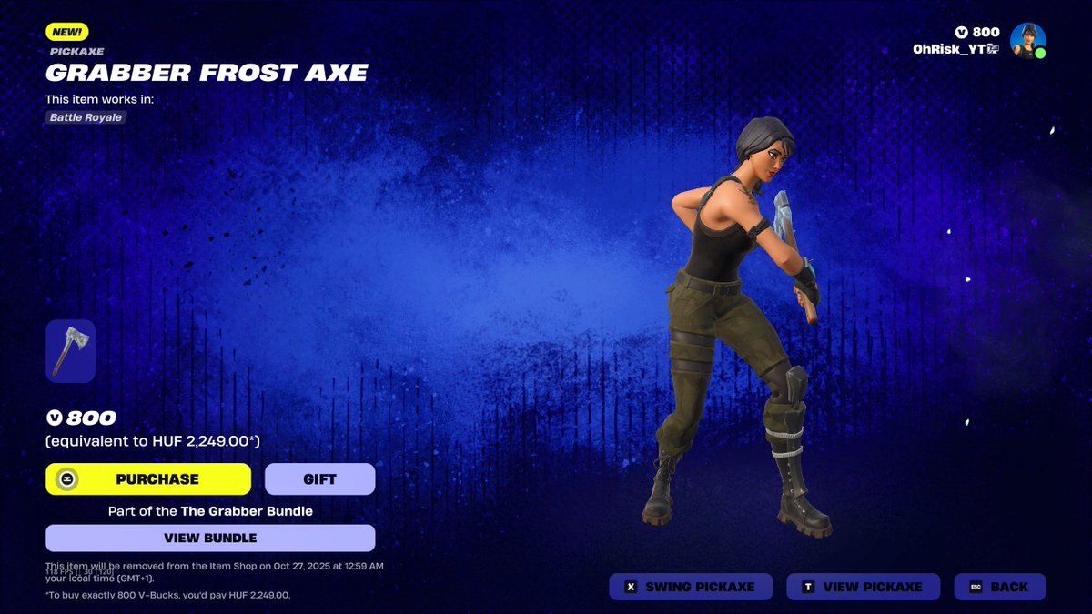 OhRiskTV's tweet image. I am NOT MISSING THIS ONE like the LEVIATHAN AXE

1 handed pickaxe

oh yeah use code "OhRisk" btw

#Fortnite #Fortnitemares #Fortnitemares2025