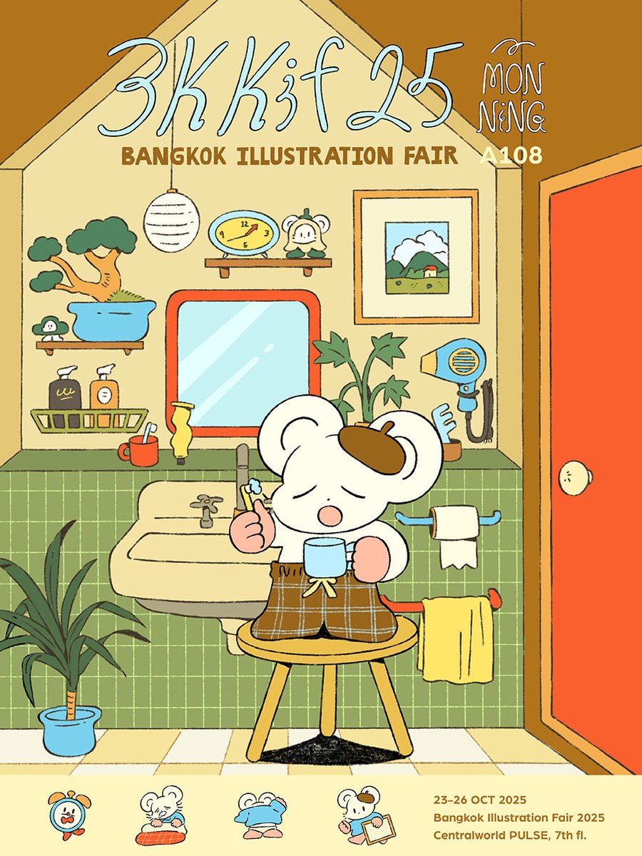 BKKIF 2025
23-26 Oct
Central world, 7fl.
งานที่รวมรวมผลงานศิลปะจากอาร์ติสทั้งไทยและต่างชาติ

ปีนี้บูธ monning ก็ตั้งใจจัดเหมือนเดิม🐹
รายละเอียดใบเมนูและวิธีซื้อตั๋วใต้โพสค่า

#BKKIF2025