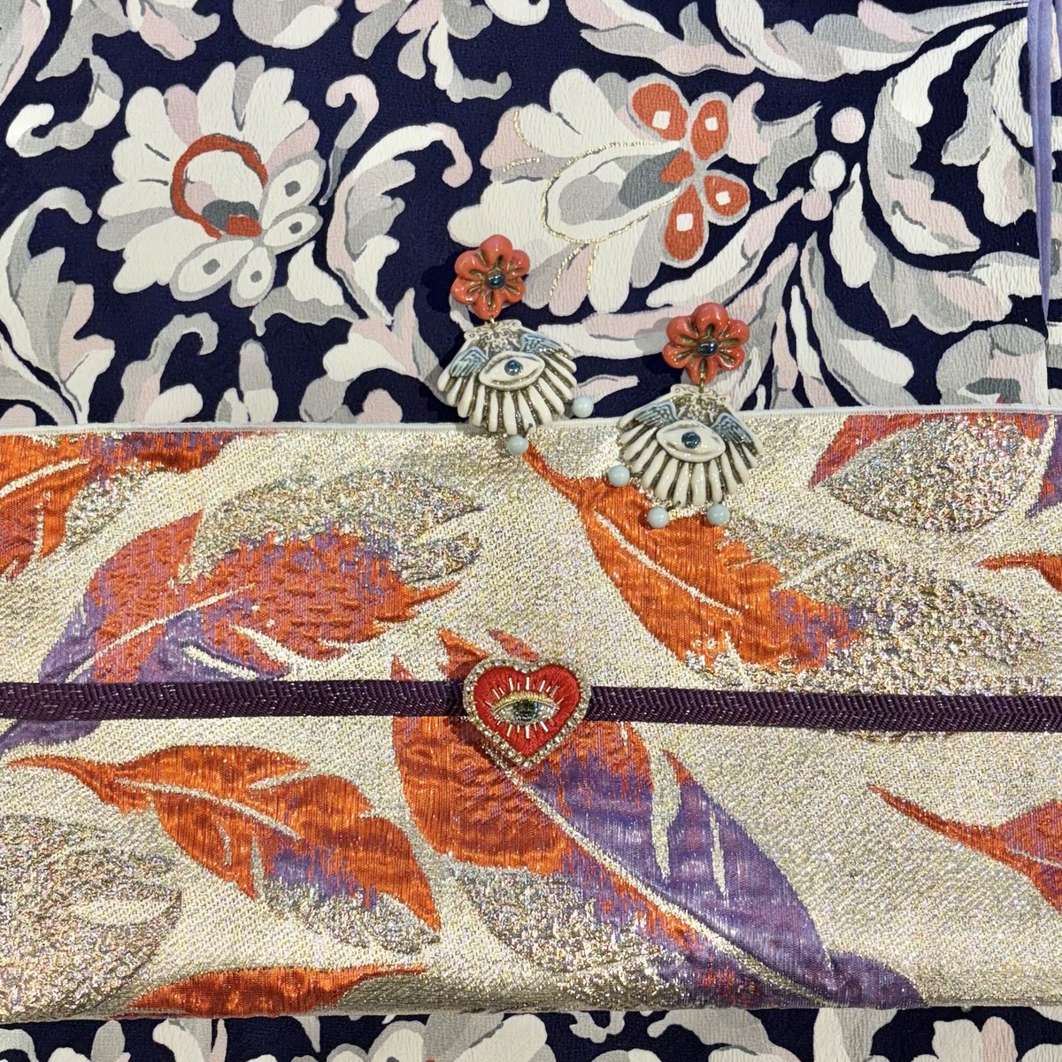 5.リサイクル袷着物　
身丈153.裄65㎝　
兵児帯427㎝
帯留め <a href="/comate_iyao/">comate_iyao</a> 
ピアス <a href="/conocomade/">𝐜𝐨𝐧𝐨𝐜𝐨</a> 

6.セミアンティーク袷着物
身丈148.裄61.袖丈54㎝
兵児帯428㎝
帯留め <a href="/comate_iyao/">comate_iyao</a> 
ピアス <a href="/conocomade/">𝐜𝐨𝐧𝐨𝐜𝐨</a>