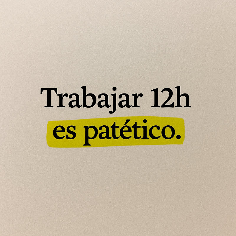 jordigarcia's tweet photo. Presumir de trabajar 12 horas al día es como presumir de tener goteras.

No es admirable. Es patético.

Mejor monta un negocio libre que financie la vida que has elegido.

Cada día te mando una idea para lograrlo.

Entra y recibe la primera hoy.