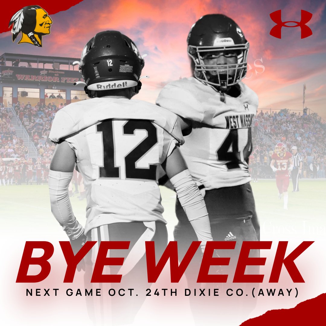 IT'S THE BYE WEEK for <a href="/WNHSwarriorFB/">WNHSfootball</a>
Next Up (Away) at Dixie Co.
Oct. 24th #WeTheWest