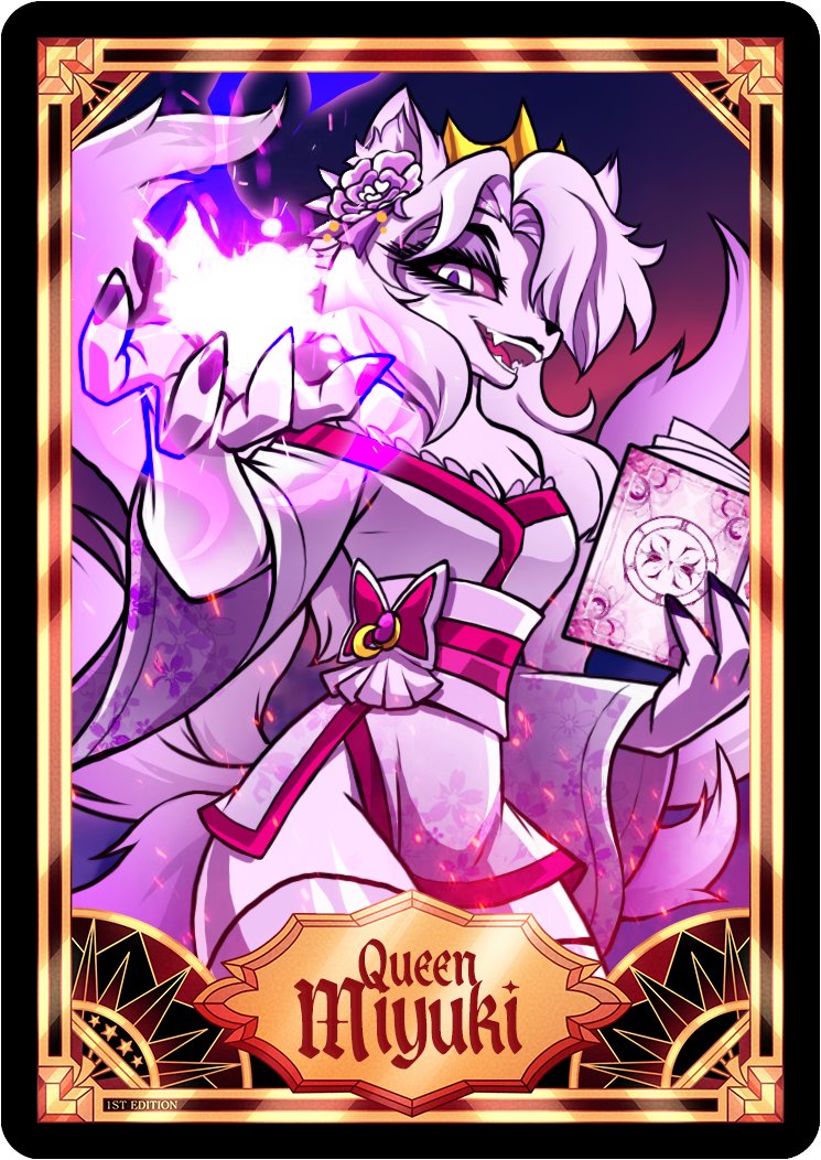 Queen Miyuki 👑
Born of the same royal flame as her sister Queen Aurora.

OC belong to <a href="/JStream75/">Jet Stream</a> 

#HazbinHotel #HazbinHotel #HazbinHotelOC