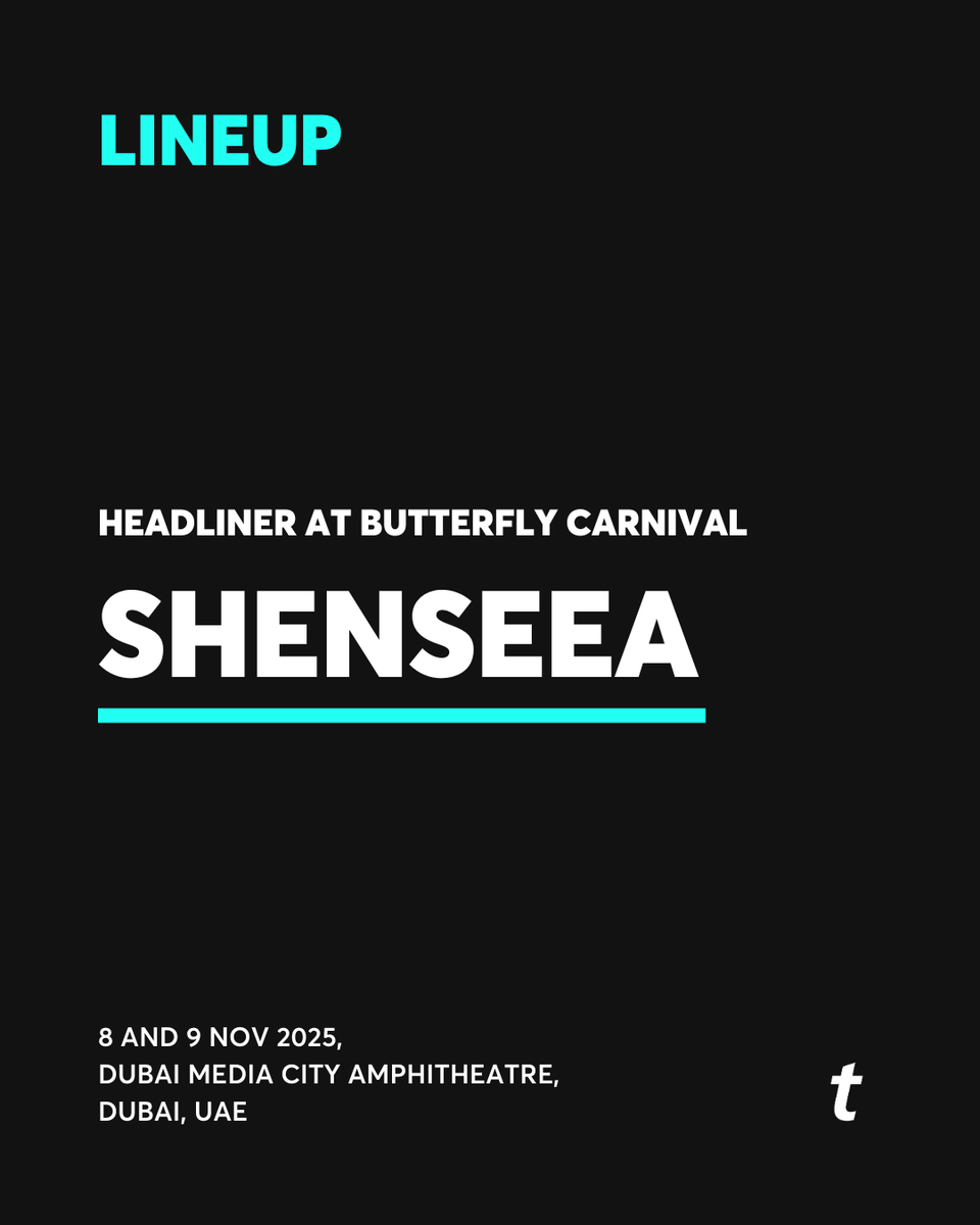 TicketmasterME's tweet photo. ๐จAdded to the lineup @butterflycarnivaldxb ๐จ
Shenseea will be headlining the Butterfly Carnival festival on 8-9 November! ๐ฅ
More artists to be announced - get your tickets NOW! ๐๐ฆ
#ticketmasterme #afroloud #butterflycarnival https://t.co/J8tW7D20gK