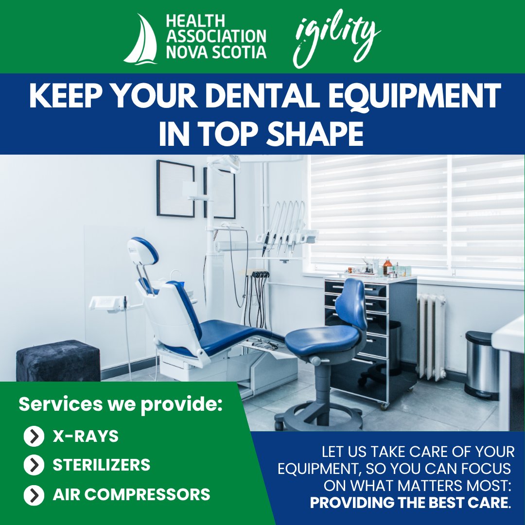 We help dental practices across Nova Scotia maintain, repair, and inspect equipment, so you can focus on what matters — your patients.

  • Dental Chairs &amp; X-Rays
  • Sterilization Equipment
  • Imaging Systems

📩 Contact us at: TechnicalServices@healthassociation.ns.ca