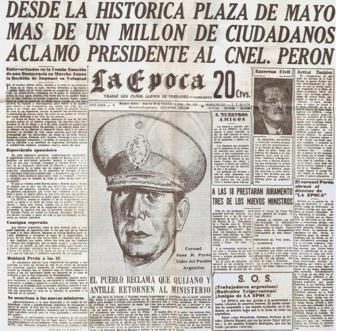80 años de una gesta patriótica que trajo prosperidad, grandeza y felicidad al pueblo argentino. Hoy más que nunca honrar la tradición y lucha de nuestra historia. #17deoctubre #díadelalealtadperonista