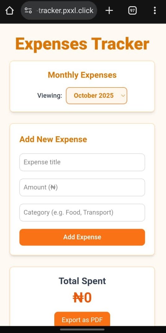Ever checked your balance and be like “who spent my money? 😭”

I built a small Expense Tracker for people like me who wonder where their cash disappears 😂
-Track daily expenses
-View monthly charts
-Download PDF reports

Hosted on <a href="/pxxl_space/">Pxxl.app</a>
👉 monthly-expense-tracker.pxxl.click