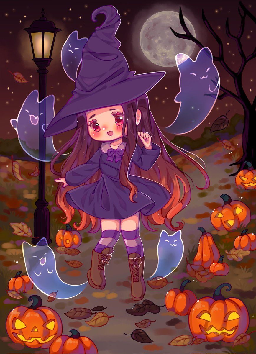 Anniichuu's tweet photo. Halloween commission for @LuciaValchiria 🎃✨ https://t.co/QxZe8aZXP8