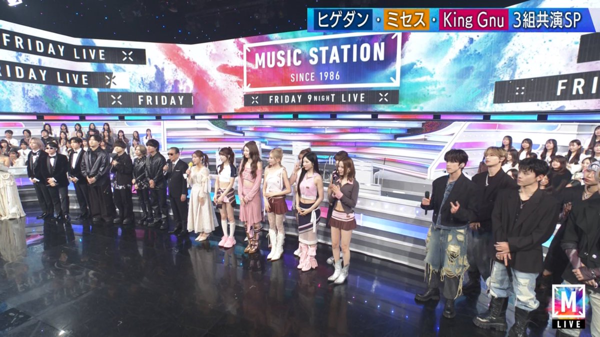 LOVE_ALL_STAR_'s tweet image. #Mステ
JO1さんNiziUと不自然すぎる距離感で登場