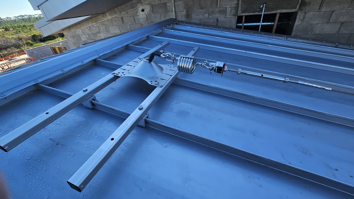 KStrongInc's tweet image. Day 2 progress! Installing the engineered posts for our new HLL system at Fire Station 4, Tyndall AFB. We're building for maximum safety and compliance. Need an engineered fall protection solution? Contact systems@kstrong.com.
#KStrong #FallProtection @OSHA_DOL @ansidotorg