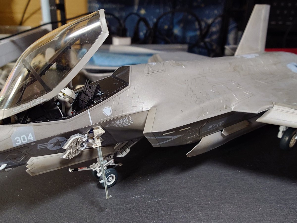 takacchi1729's tweet image. 仕事猫をF35Cに乗せてみた
ご満悦？！
＃F35C
＃仕事猫