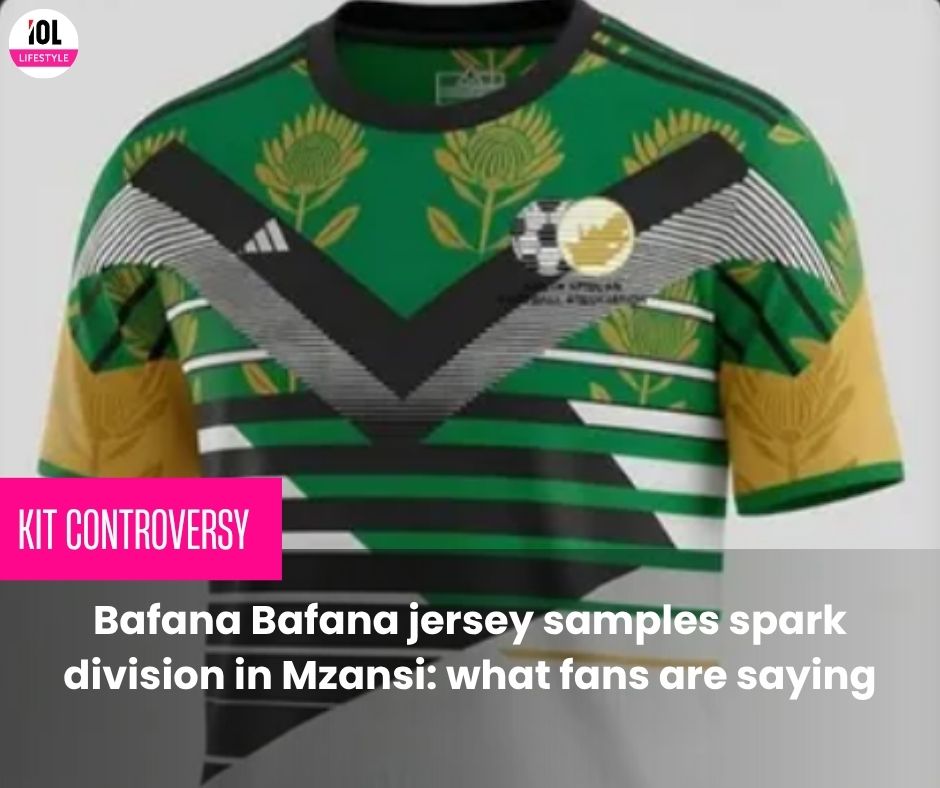 IOL's tweet photo. Bafana Bafana jersey samples spark division in Mzansi: what fans are saying
#BafanaBafana #MzansiFootball #KitLeak
https://t.co/bn4ORy5k70 https://t.co/1IjGWpoYio