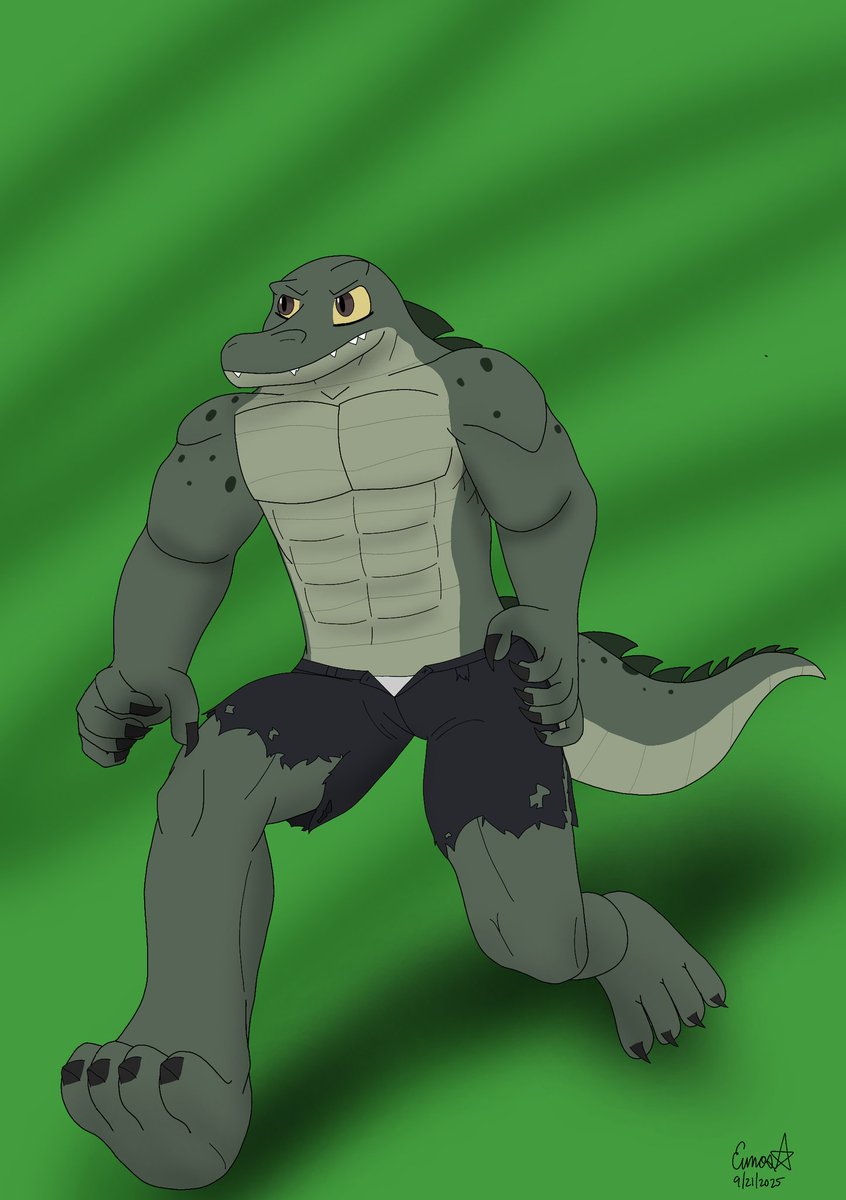 EunosMatsuda's tweet photo. Is #FanArtFriday!
Here comes the weregator boy Charlie!
Has been a long time since I drew him and I had fun drawing him again!
Charlie belongs to @TwoM_designs 
#weremonth #weregator #fanart https://t.co/JeGOqgVWJu