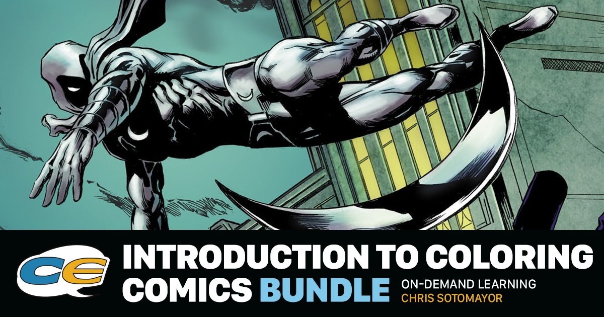 ComicExperience's tweet image. Learn to color comics like a pro! Our online course bundle is taught by a Marvel/DC veteran. Start your journey today! bit.ly/3WXJ3Kh #ComicArt #LearnToColor