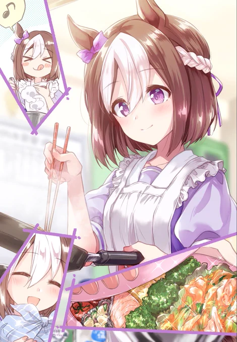 お弁当を作るスペちゃん
