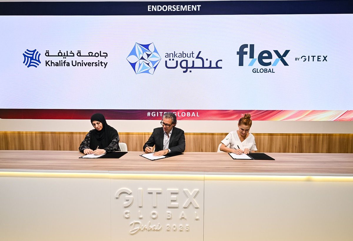 Proud to join forces with <a href="/KhalifaUni/">جامعة خليفة للعلوم والتكنولوجيا</a>, <a href="/DWTCOfficial/">Dubai World Trade Centre</a>, and global partners at #GITEXGlobal to endorse the launch of FLEX Global 2026.

This initiative is set to bridge the global skills gap and establish the UAE as a leader in digital skills and AI.

#ChangeisComing