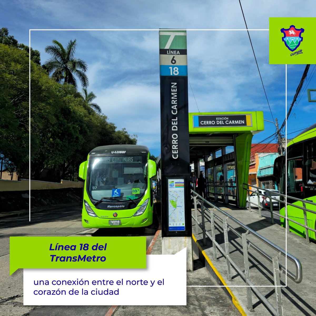 Lee la nota 👉🏻🔗 muniguatealfrente.com/linea-18-del-t…

La #Línea18 transforma la movilidad desde el norte hasta el corazón de la ciudad, conectando historia, modernidad y miles de vidas que avanzan cada día. ➡️ 🚌
#UnLugarQueConecta #MeVoyEnTransmetro