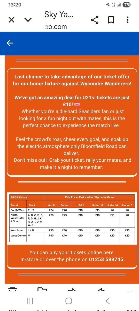 Fun night out????

Make it a night to remember?

It's a 3pm kick off
<a href="/BlackpoolFC/">Blackpool FC</a> ?