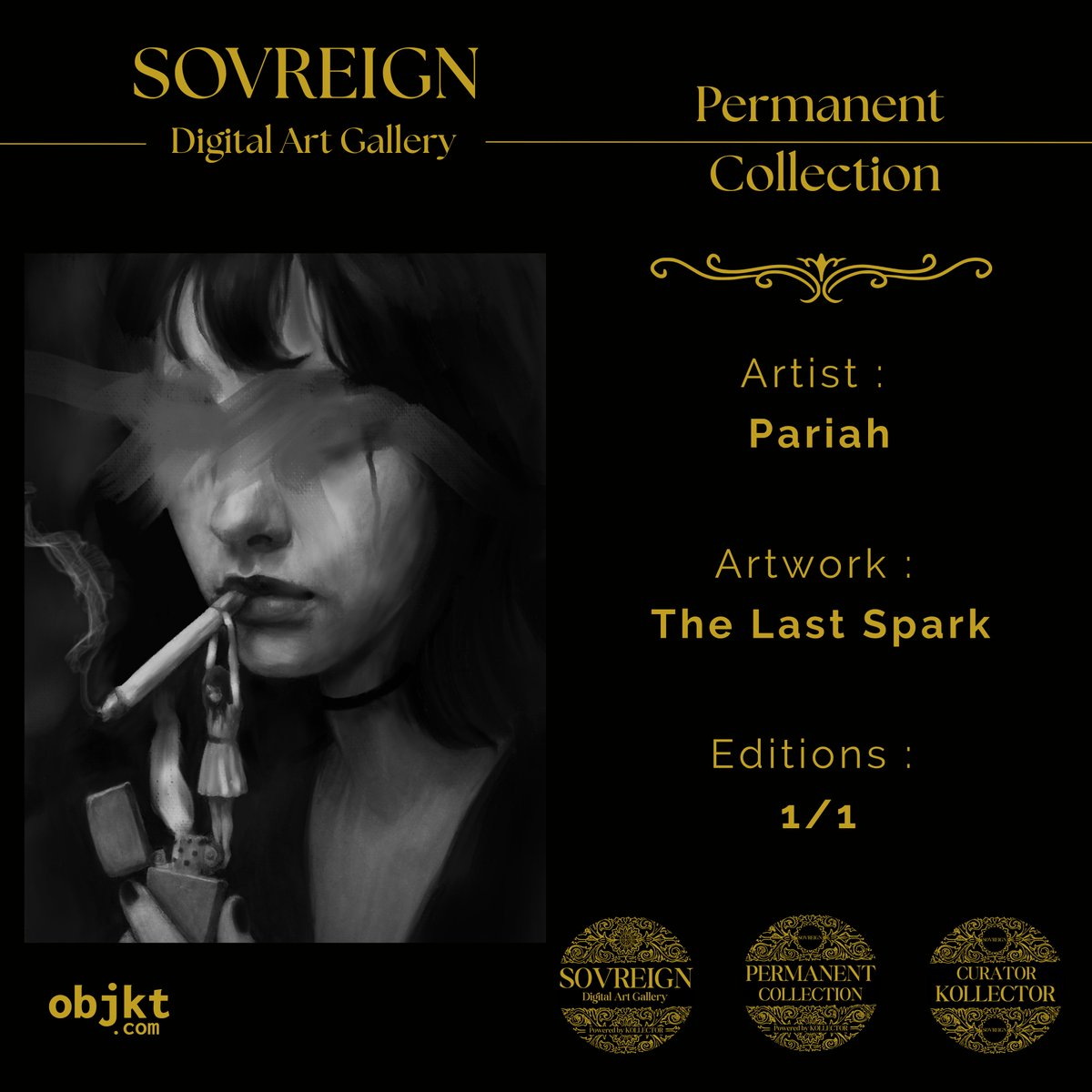 KOLLECTOR ♚ OFFICIAL (@kollector_og) on Twitter photo SOVREIGN GALLERY NEW SALE
"The Last Spark" by <a href="/whyparia/">𝐏𝐚𝐫𝐢𝐚𝐡 | ɴꜰᴛ ɴʏᴄ 2024</a> SOLD for 335 TEZ to <a href="/FlyingBeagle_/">FlyingBeagle "Abu Alya"</a>
Artwork link on Sovreign Gallery :
objkt.com/tokens/KT1FYCp… SOVREIGN GALLERY NEW SALE
"The Last Spark" by <a href="/whyparia/">𝐏𝐚𝐫𝐢𝐚𝐡 | ɴꜰᴛ ɴʏᴄ 2024</a> SOLD for 335 TEZ to <a href="/FlyingBeagle_/">FlyingBeagle "Abu Alya"</a>
Artwork link on Sovreign Gallery :
objkt.com/tokens/KT1FYCp…