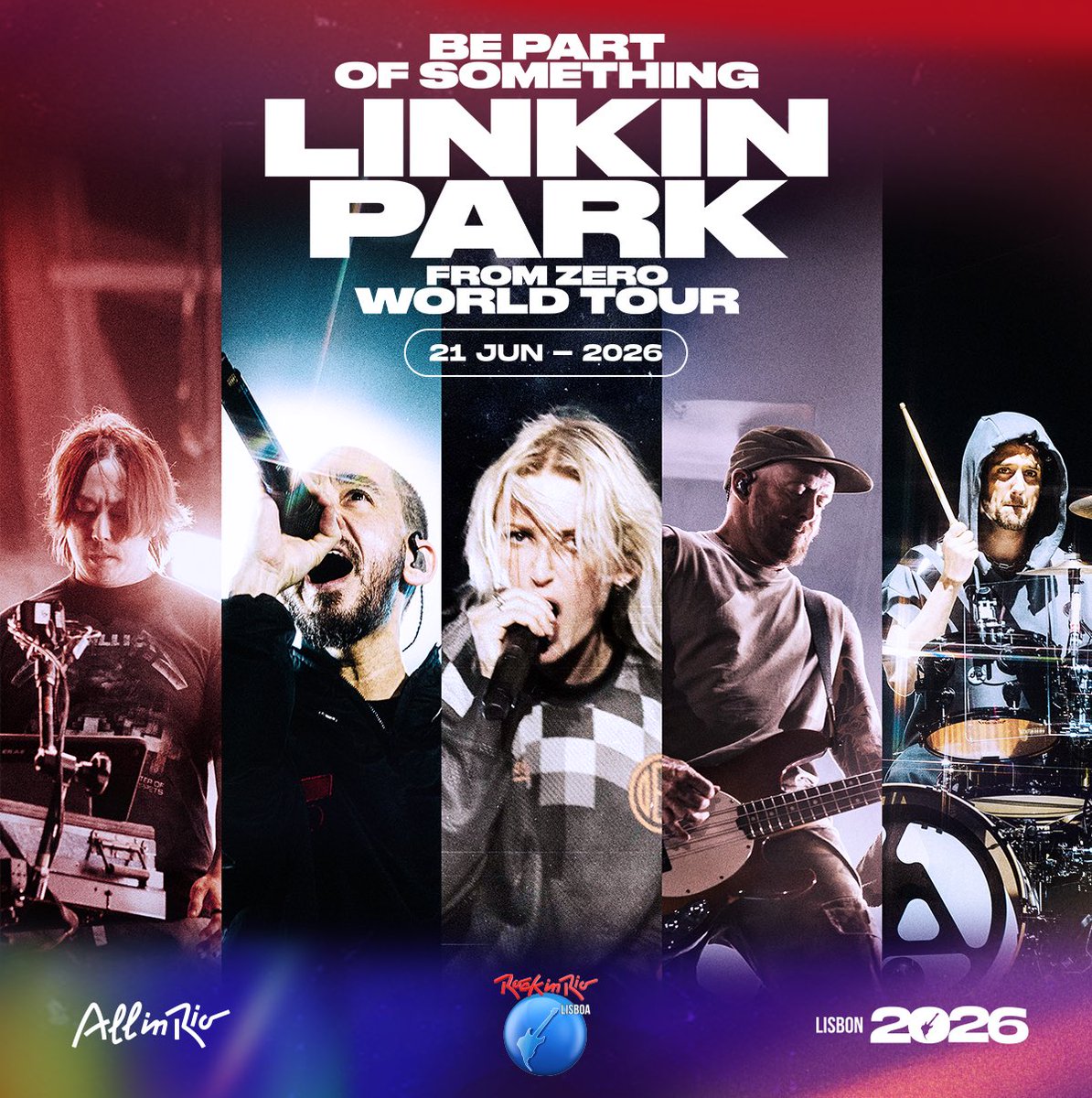 PopCrave's tweet image. Katy Perry and Linkin Park are both set to headline Rock In Rio Lisbon in June 2026.