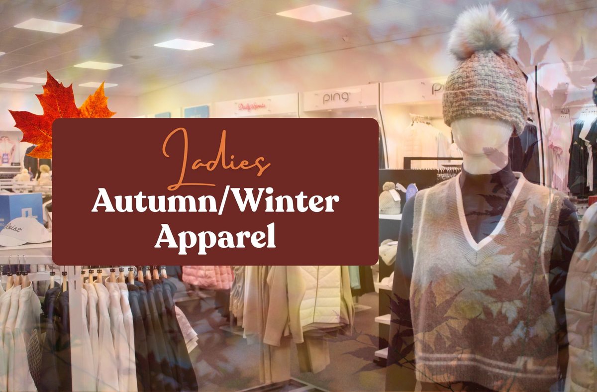 🍂The forecast? Chilly fairways, hot outfits. 😉

New ladies autumn/winter drops from PING, J. Lindeberg, adidas, Puma &amp; more - in-store now.

Visit The Golf Store this weekend to shop your new autumn/winter look.