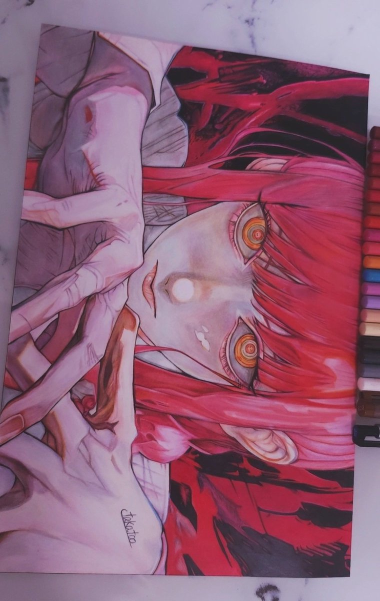 takatoo7s's tweet image. 色鉛筆でマキマ描きました！
久しぶりの完成作

＃ChainsawMan ＃模写