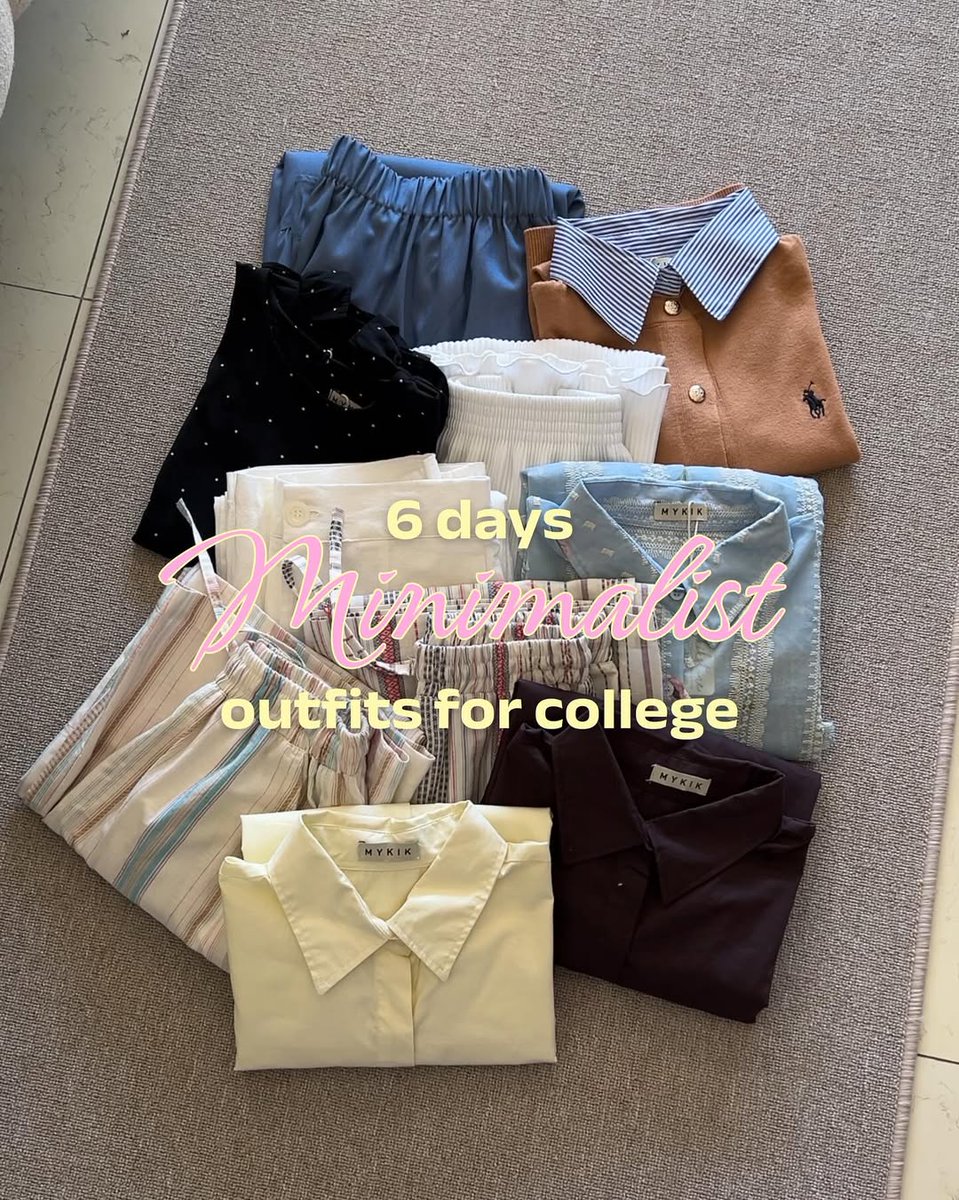 secr3tal's tweet photo. ꒰🖇꒱ 6 days minimalist outfits for college♡꙼̈ ࿐ ࿔

a thread https://t.co/81gE1FniJe