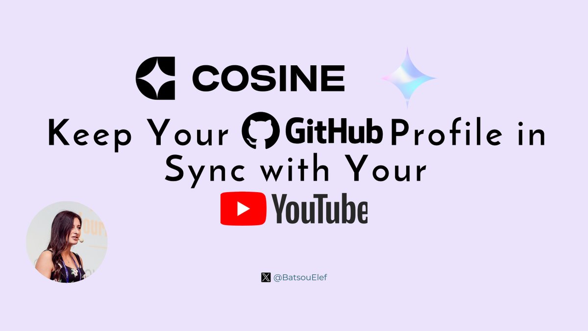 BatsouElef's tweet image. I've created a new GitHub action with @CosineAI, and I think you'll like it, especially if you're making videos.
Uploading videos on YouTube? ๐น
Add them automatically on your GitHub README!๐