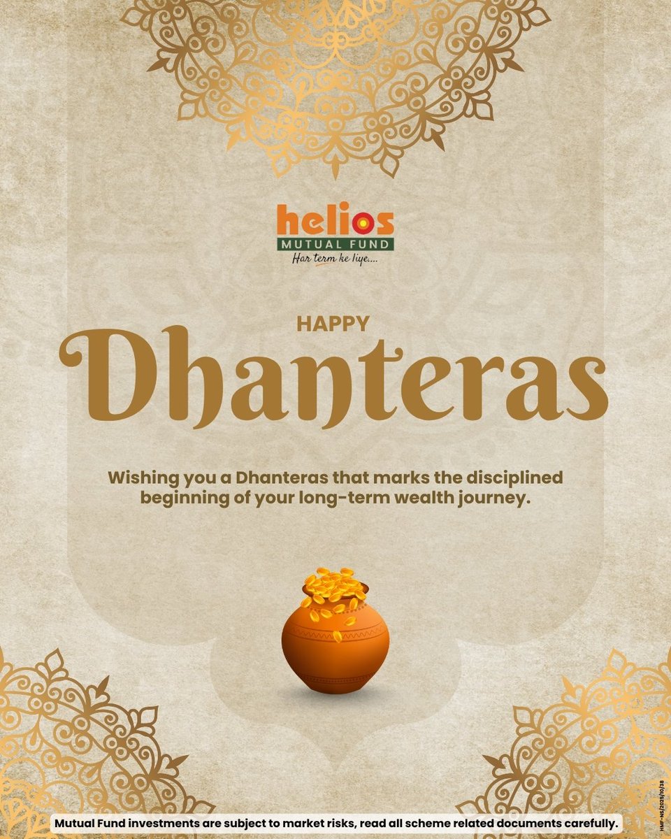 Happy Dhanteras!

#HeliosMutualFund #HappyDiwali #Diwali2025