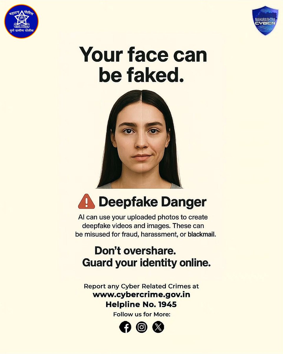 puneruralpolice's tweet photo. #सायबर_सुरक्षा_जागरूकता_ऑक्टोबर_२०२५
#Cyberdost
#CyberSafety 
#PuneRuralPolice https://t.co/kucjvXm7PA