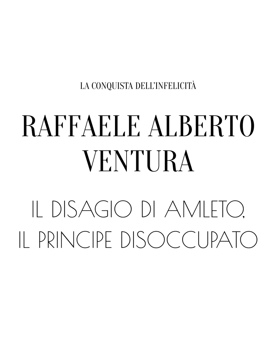 ReviewItalian's tweet image. Siamo tutti Amleto, siamo tutti disagiati. Ne scrive Raffaele Alberto Ventura sulle nostre pagine, in un inedito per cui ringraziamo @Einaudieditore. Si legge qui: bit.ly/TheItalianRevi…
