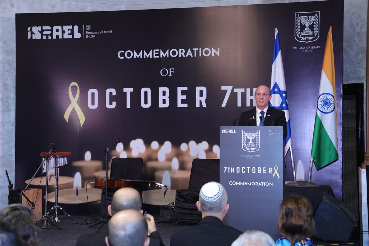 VGK_India's tweet image. I joined as Guest of Honour for the 7th October Commemoration, mourning the lives lost to terror and standing in steadfast solidarity with Israel. My deepest gratitude to Ambassador Reuven Azar for the heartfelt invitation—your compassion unites us in hope. #October7 #NeverForget