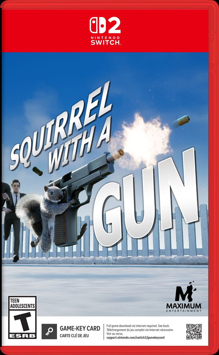 IsGameKeyCard's tweet image. 🔴 Squirrel With a Gun will be distributed as a Game Key Card in USA. #Switch2 #MaximumEntertainment #GameKeyCard
