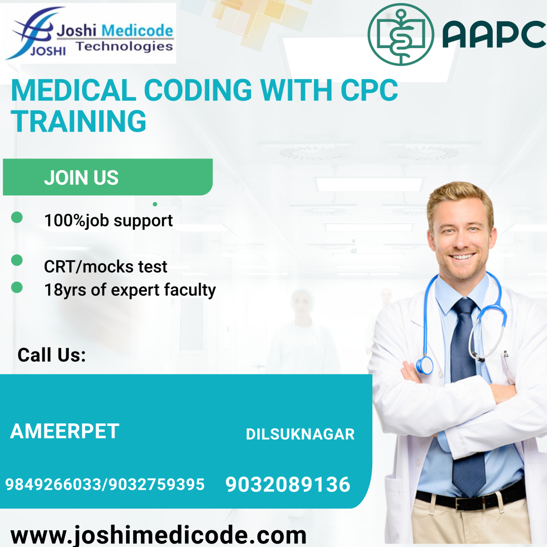 joshimedicode's tweet image. Build your career in Medical Coding with CPC Training at Joshimedicode Technologies.
Learn, certify, and step confidently into the healthcare industry!
For more info Contact
Ameerpet 📷9849266033 / 9032759395
Dilsukhngar 📷 9032089136
Warangal 📷9032695333
Khammam 📷 7386079333…