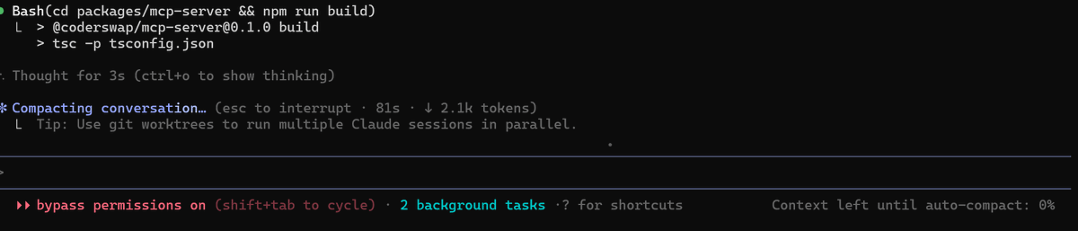 CoderSwapAI's tweet image. This is likely one of the most frustrating aspects of using Claude Code.